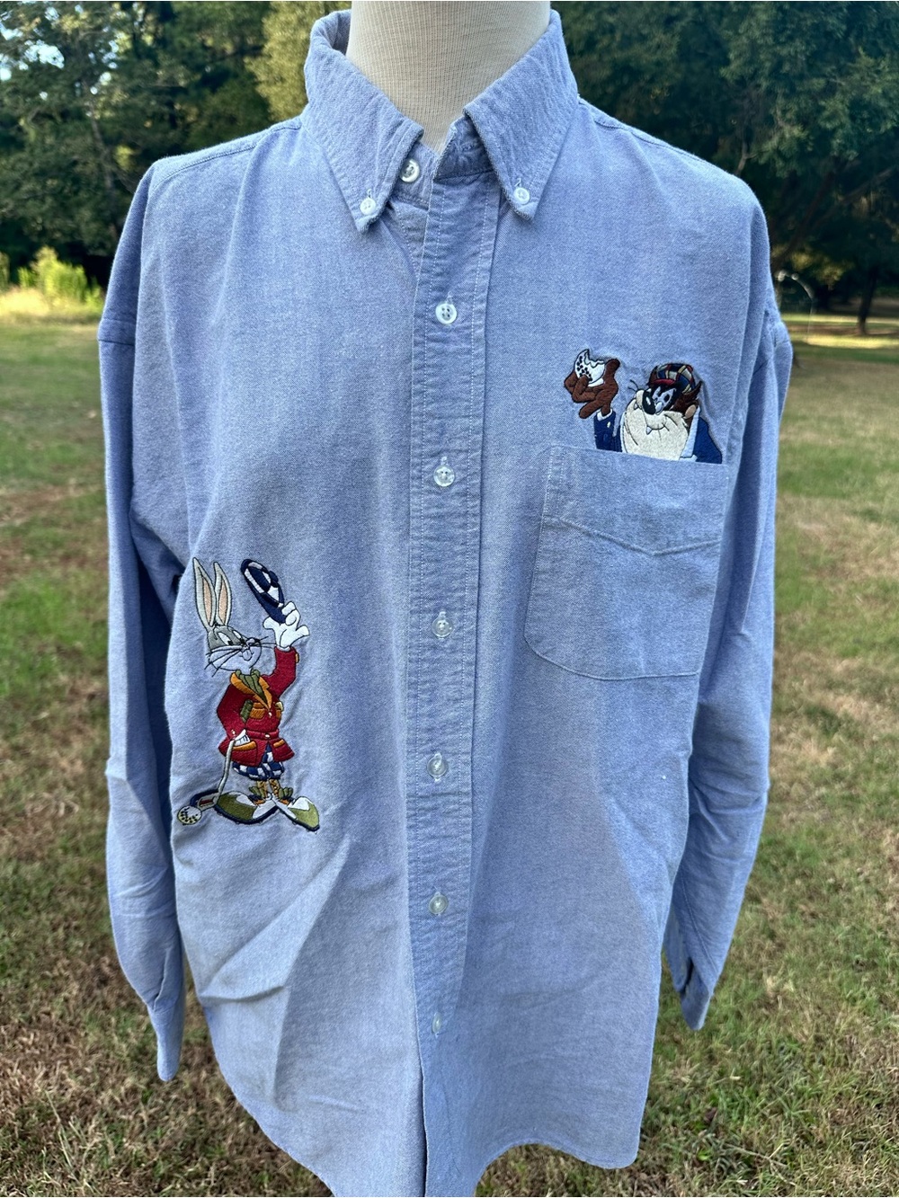 Vintage Looney Tunes Golf Button-Down Shirt – XL